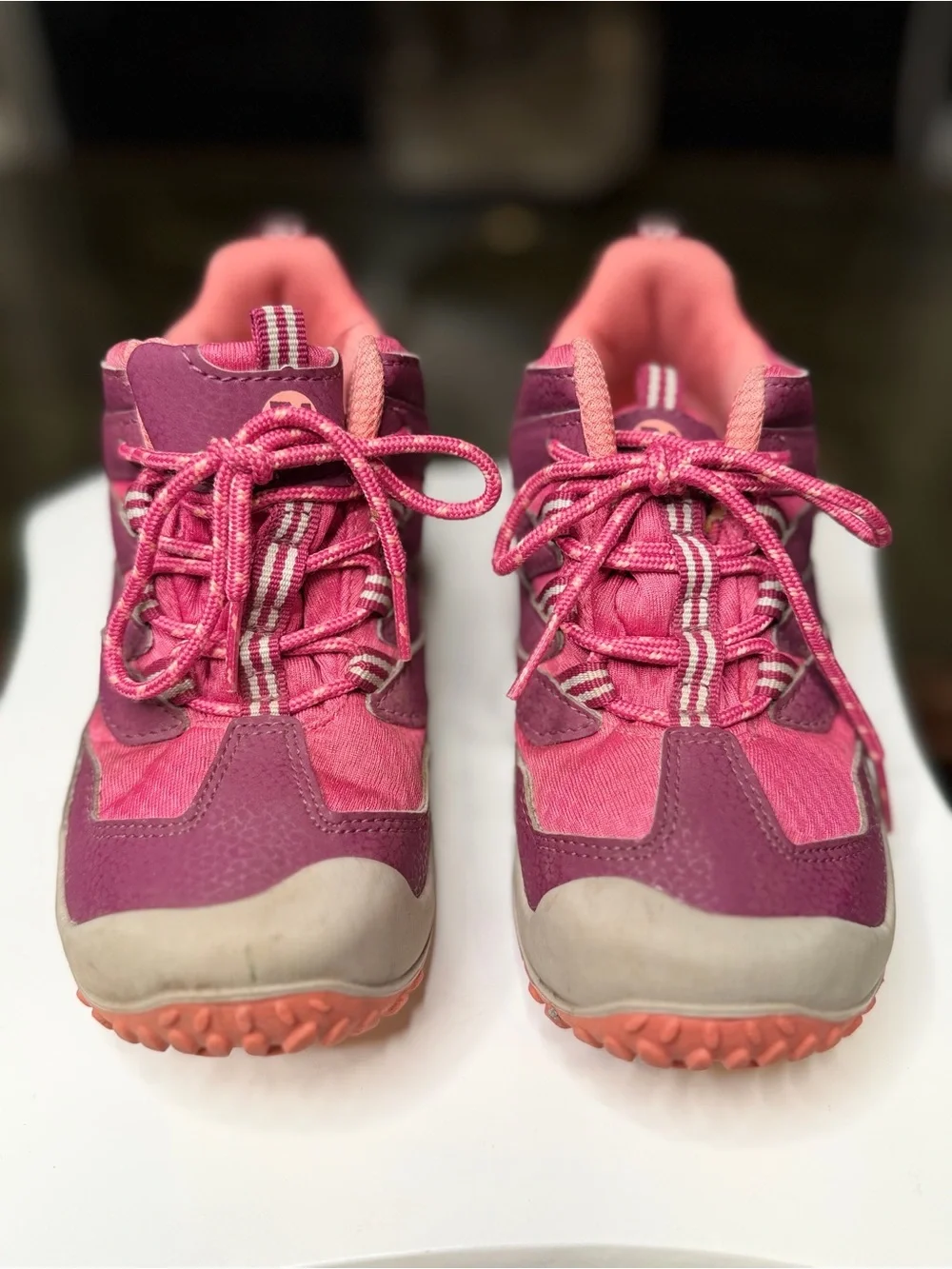 Merrell Chameleon 7 Mid Waterproof Kids Hiking Shoes Pink Purple US 12.5 EUC
